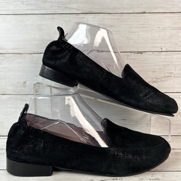 Abeo Jean 11 Loafers Womens 7M Metallic Black Leather Neutral Orthotic Insoles - Picture 1 of 10